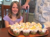 Katie and butterfly cupcakes