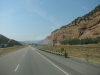 I-80 runs through a canyon on the way into Park City, Utah