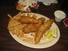 A "medium" fish and chips dinner - around $11